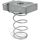 Channel Spring Nut, Size 1/4-20 Inch, Thickness 3/16 Inch, Stainless Steel, for use with 1-1/2 Inch Deep Channels