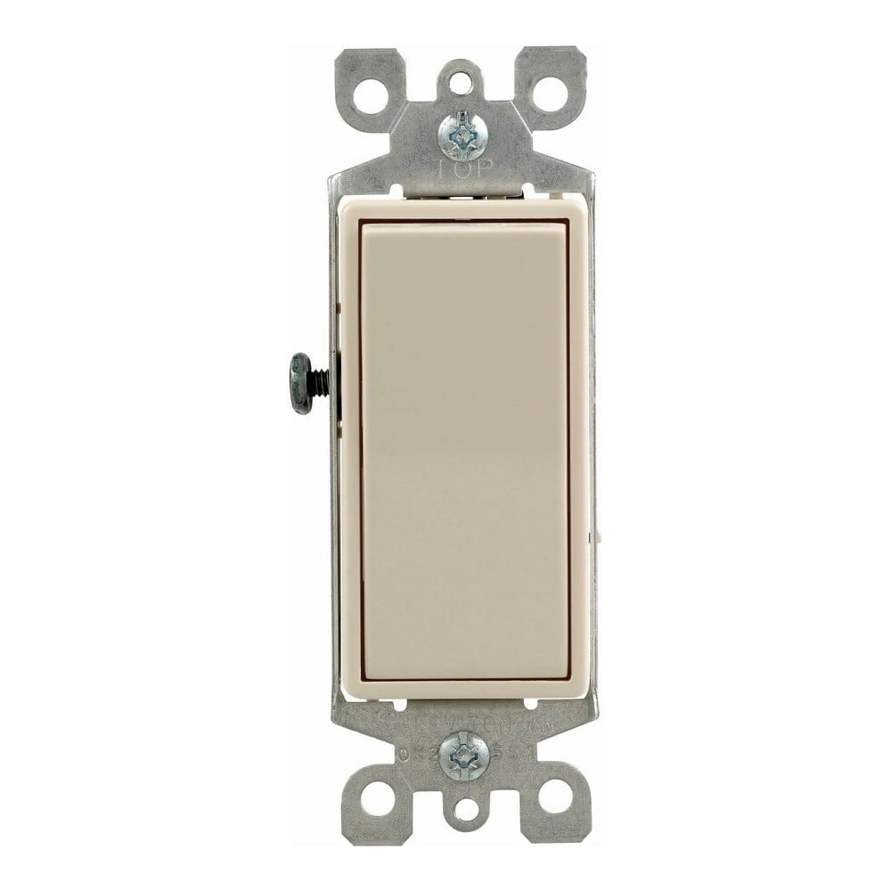 5601-X2T Decora Imprinted Molded-In Standard AC Quiet Switch, 120/277 V AC, 15 A, 1/2 hp Power Rating