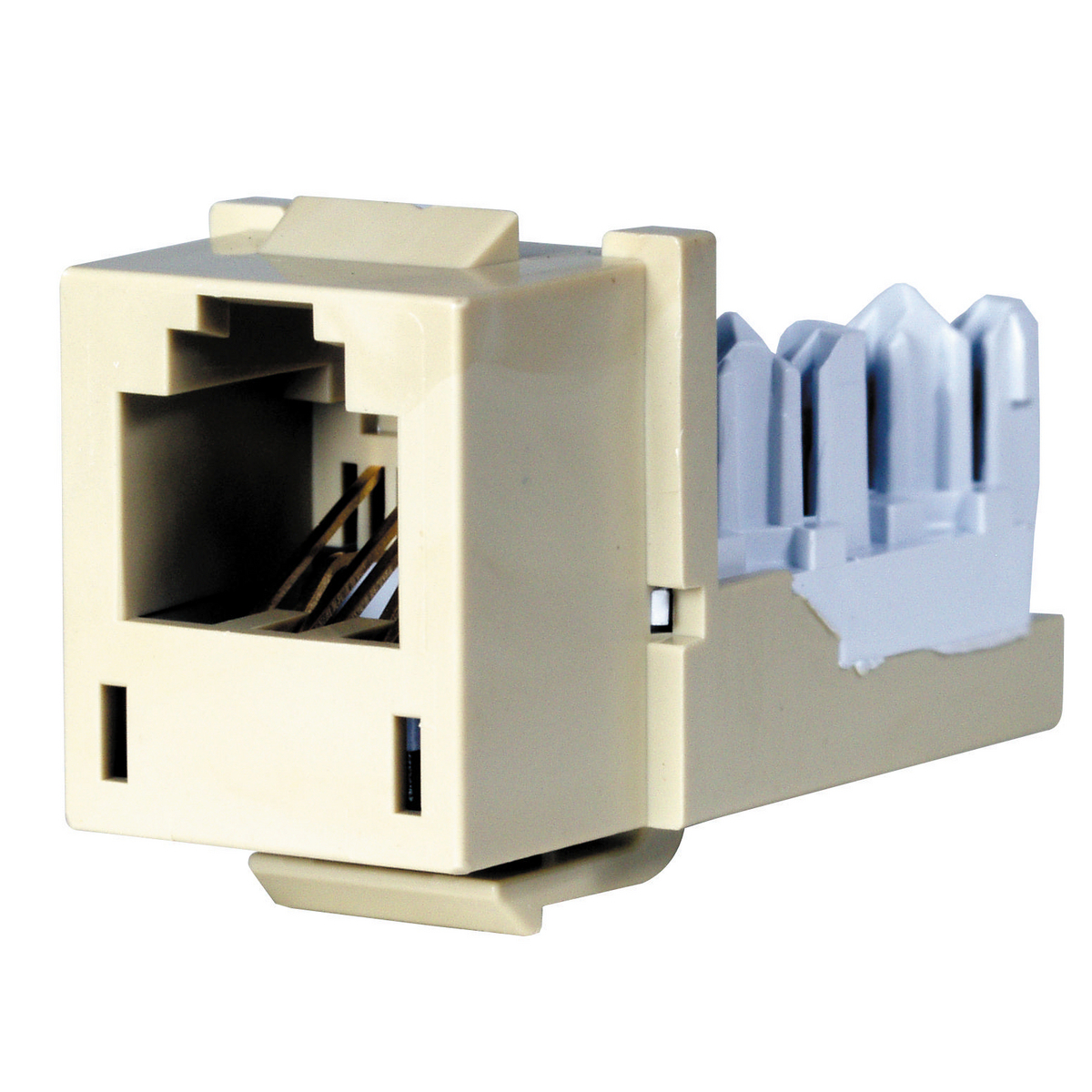 HXJUEI Standard Keystone Jack, 6-Position USOC Module, Electric Ivory
