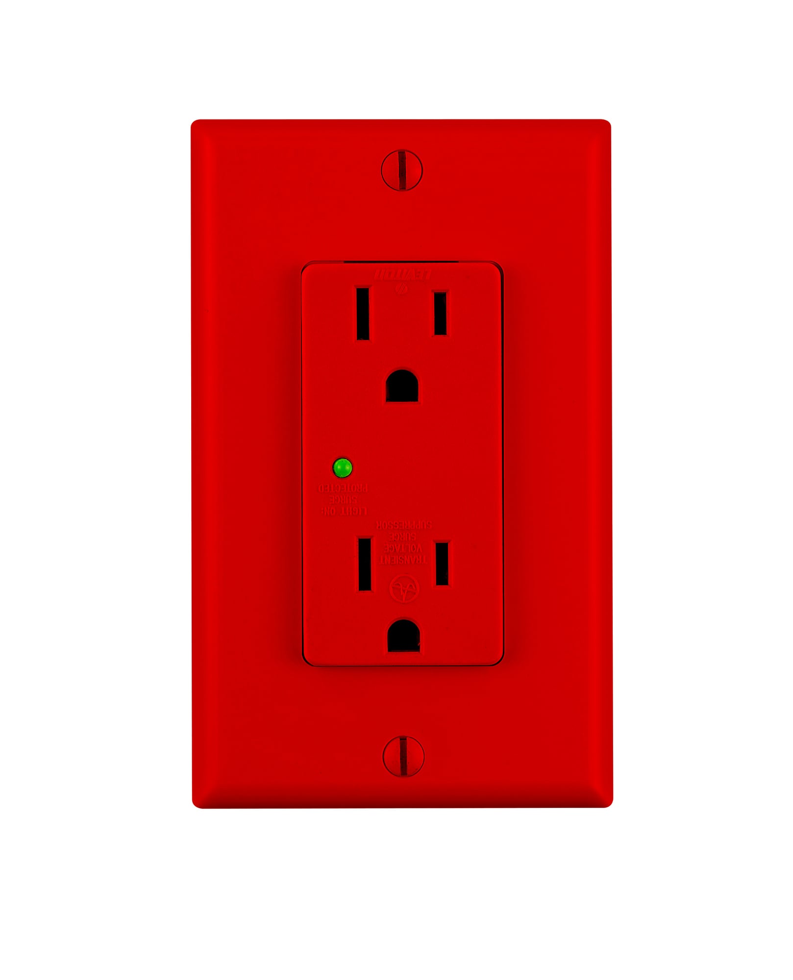 5280-R Type 3 2-Pole 3-Wire Non-Alarmed Self-Grounding Straight Blade Surge Protective Receptacle, 125 V AC, 15 A, 50/60 Hz, 5 kA SCCR