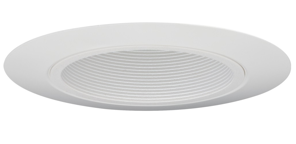 CB1W R6 CB1 Baffle Shallow Narrow Flange Full Reflector Trim, 6 in Dia Inside x 5-1/8 in Dia Outside, Incandescent Lamp