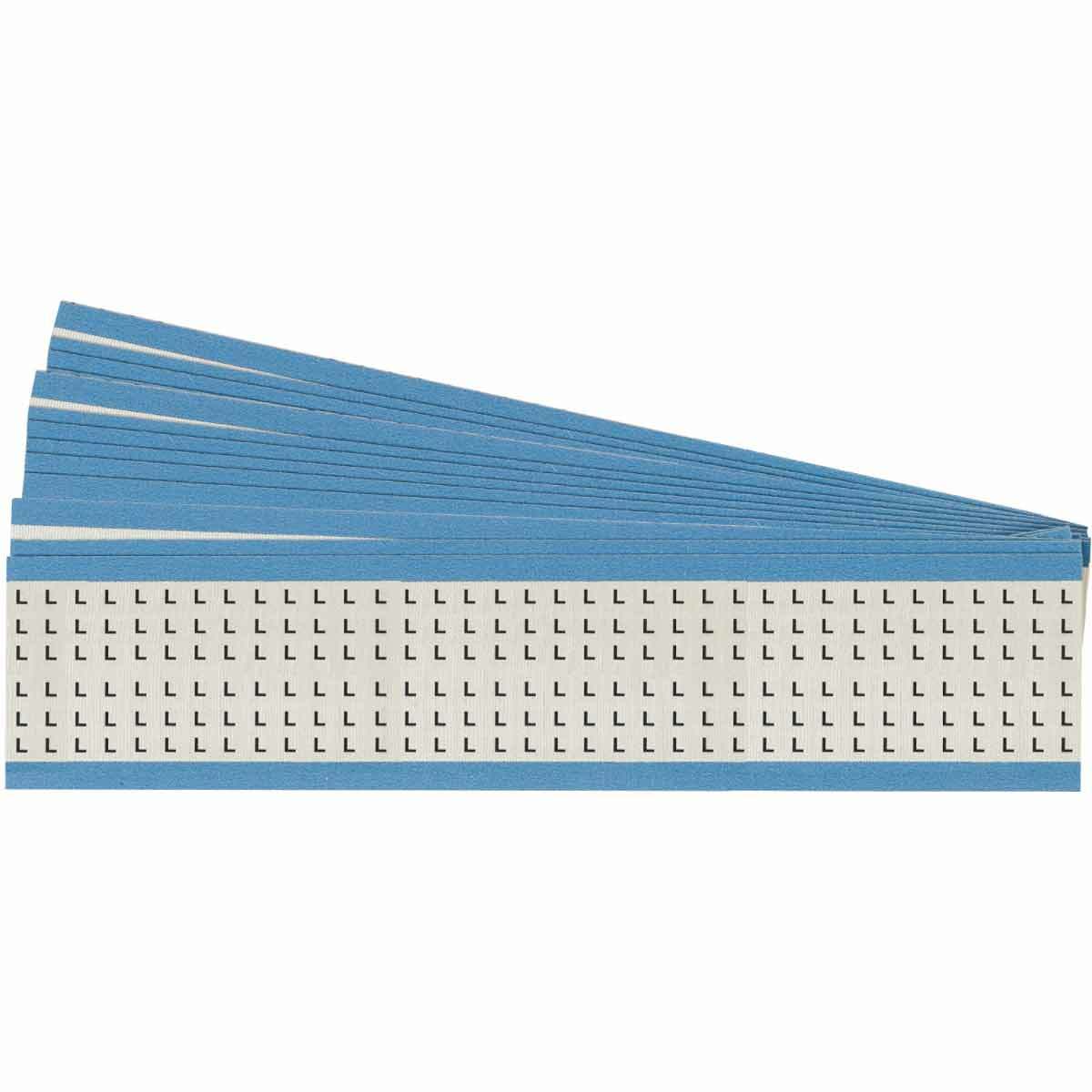 HH-L-PK HH Series Die-Cut Pre-Printed Solid Letter Wire Marker Card, 1/4 in W, Black on White, B-12 Acetate Cloth, 36 Markers per Card