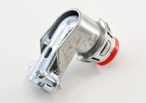 851ASP Bridgeport Whipper-Snap Insulated Single Screw Flexible Cord Connector, 1/2 in Trade, Die-Cast Zinc/Steel, Ball Burnished/Mirror Smooth
