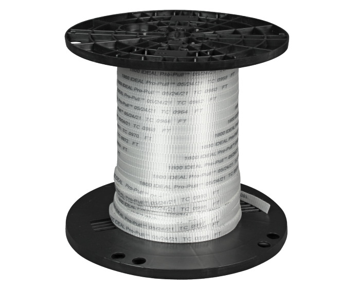 31-1800-30 Pro-Pull Stranded Measuring Pull Tape, 1800 lb Tensile Strength, 3000 ft L x 5/8 in W, Woven Polyester Fibre