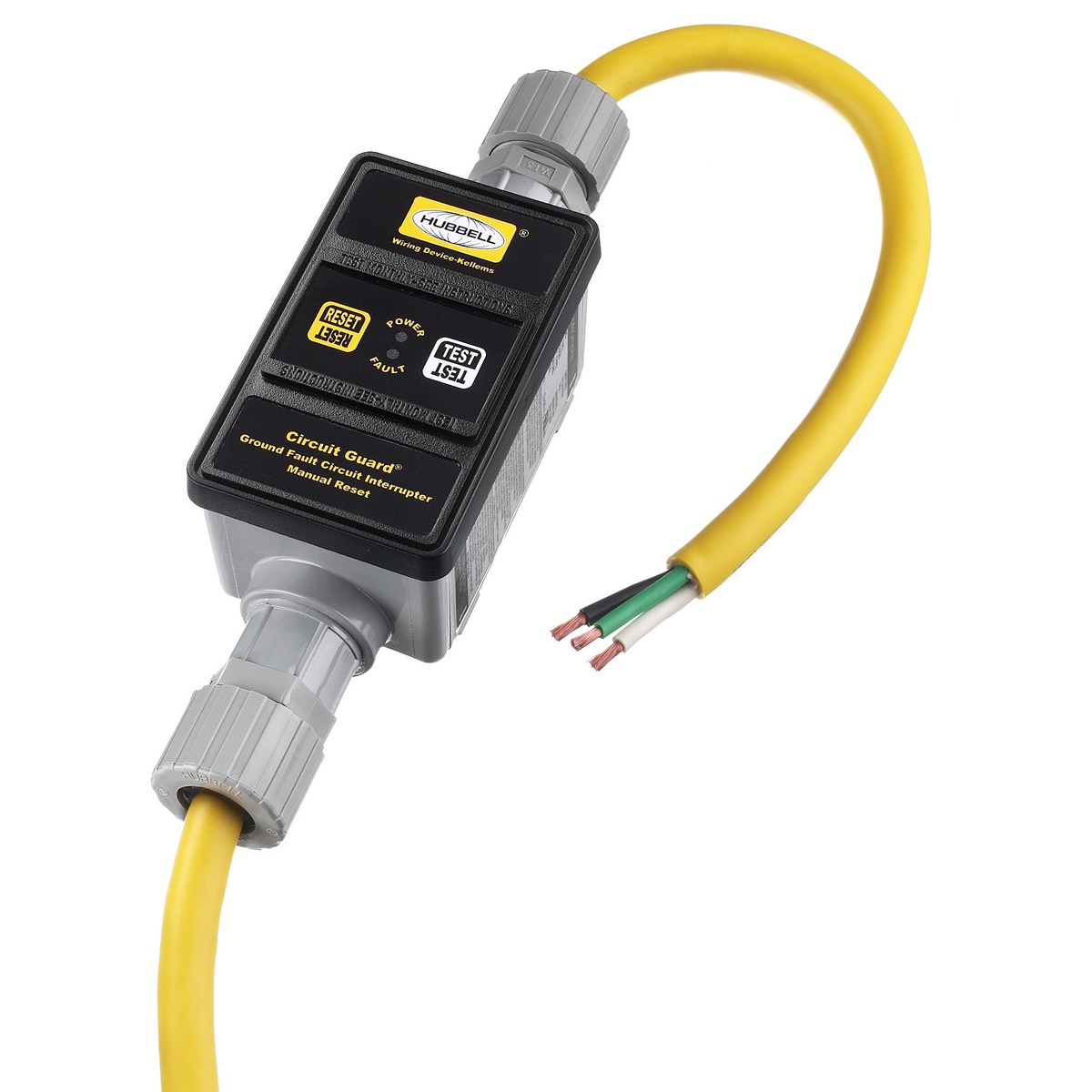 GFPST2302 Extra Heavy Duty GFCI Line Cord, (3) Conductors, 25 ft L, 240 V AC