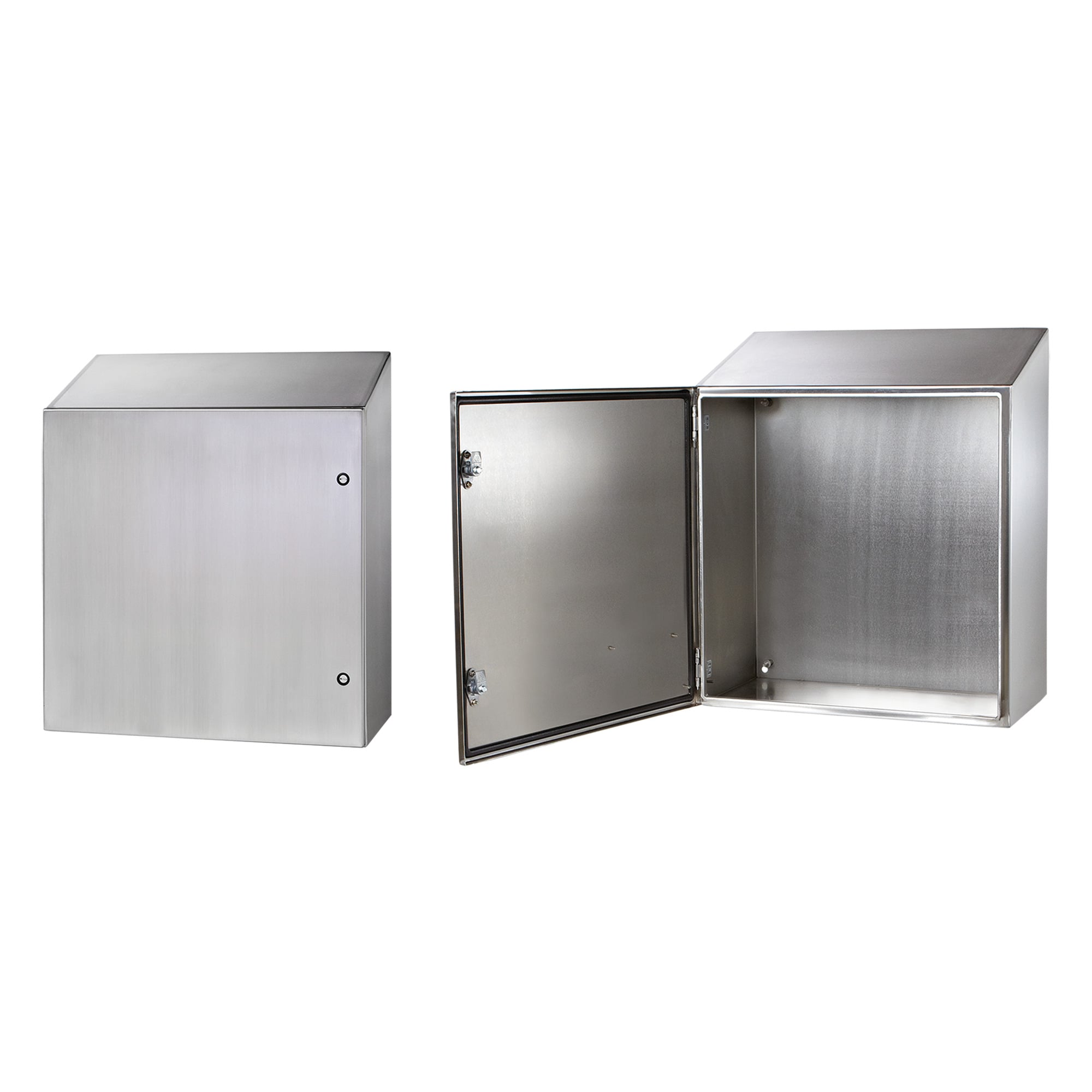 CSD202012SSST Concept CWS2 1-Door Sloped Top Enclosure, 20 in L x 20 in W x 12 in D, NEMA 4X NEMA Rating, 304 Stainless Steel