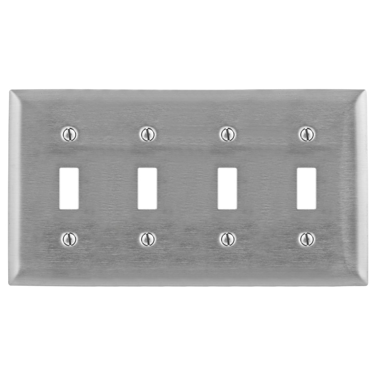 SS4C Standard Wall Plate, 4 Gangs, 302/304 Stainless Steel