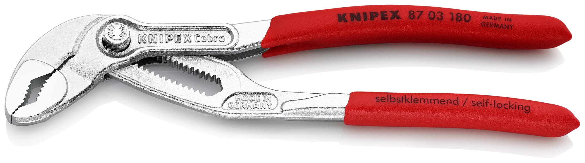 Cobra Water Pump Pliers, 7 1/4 in., Plastic Coating