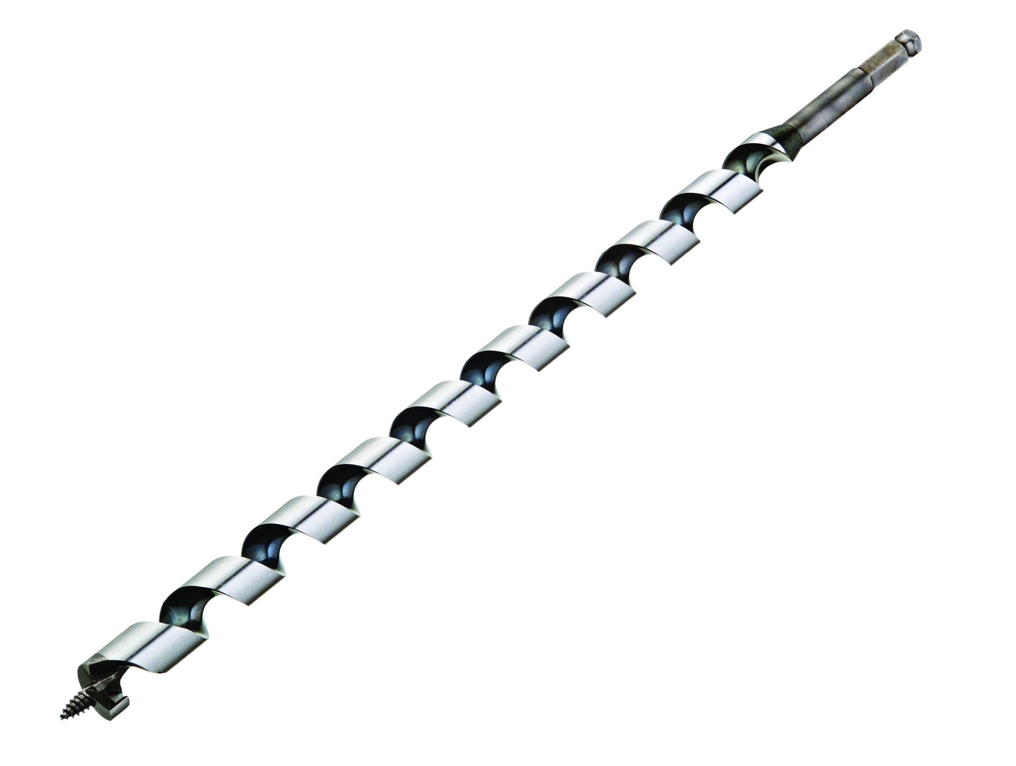 35-978 Heavy Duty Long Ship Auger Bit, 1 in Dia, 18 in OAL, 15 in L Helical Flute, 7/16 in Shank