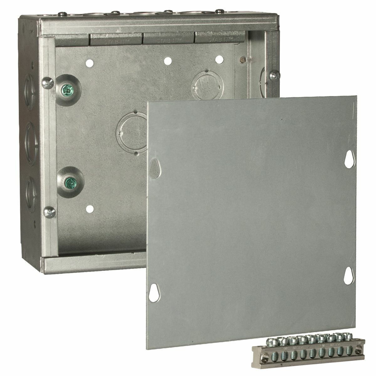 SC080803STRC Grand Slam Junction Box With Built in Clamps, Knockouts, 8 in H x 8 in W x 3.063 in D