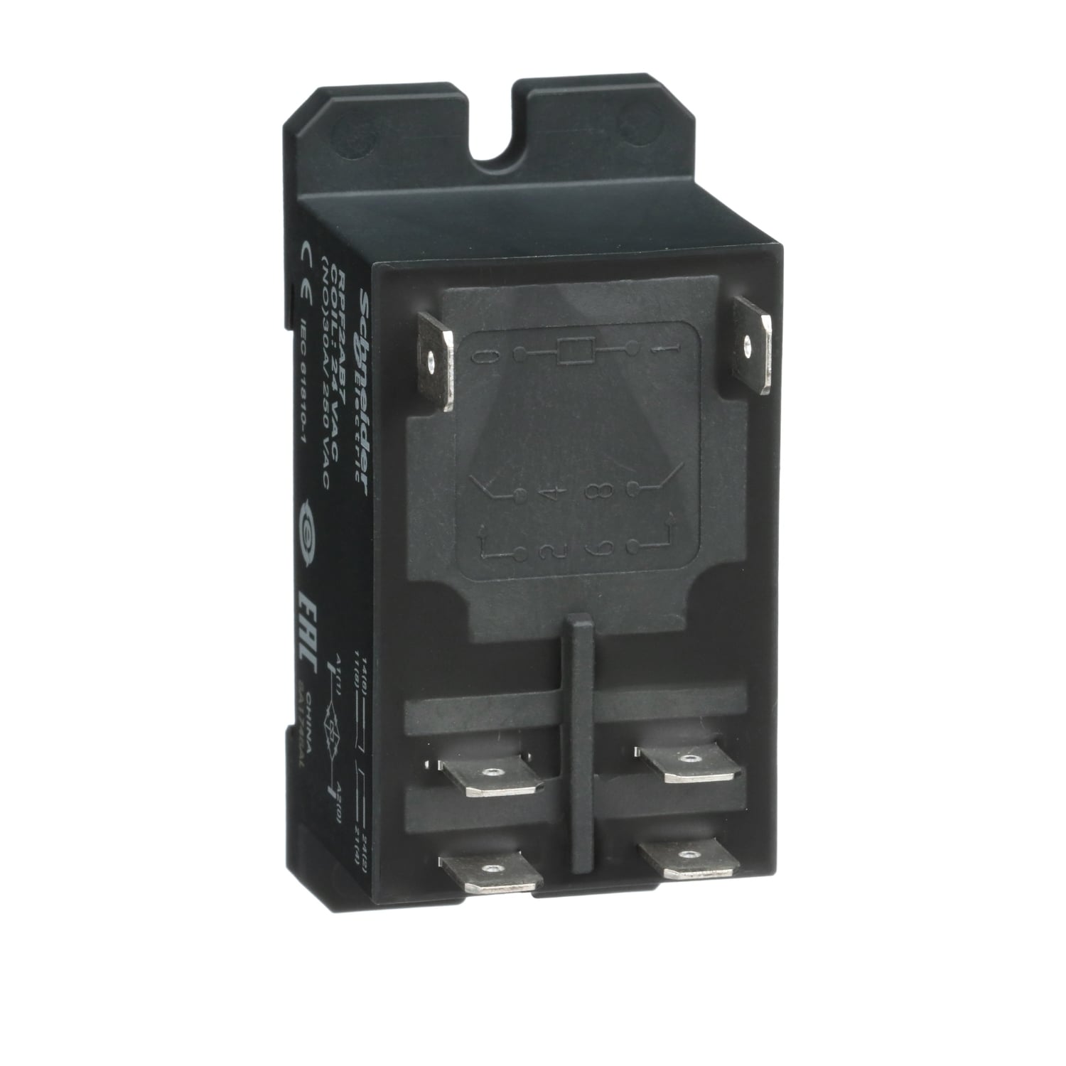 RPF2AB7 Zelio Power Relay, 30 A, 2NO 2 Form A DPST Contact, 24 V AC V Coil