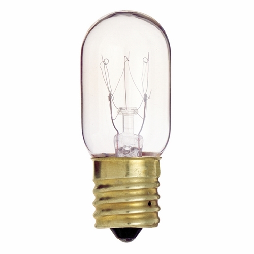 S3911 Dimmable Indicator and Sign Incandescent Lamp, 15 W, E17 Incandescent Lamp, T7 Shape, 95 Lumens Initial