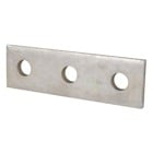 Connector Three Hole Plate, Length 4-1/2 Inches, Width 1-1/2 Inches, Steel with 9/16 Inch Holes on 1-1/2 Inch Centers