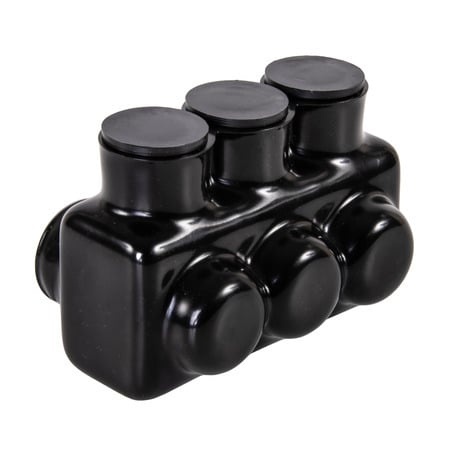 IPL250-3 Polaris IPL Single Sided Entry Insulated Multi-Tap Connector, 6 AWG to 250 kcmil Aluminum/Copper Conductor, Plastisol