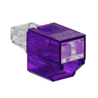 SRJPB-P Secure RJ Port Blocker, For Use With Industry Standard RJ45 Ports in Electronic Equipment, Patch Panel and Jack, Polycarbonate, Purple