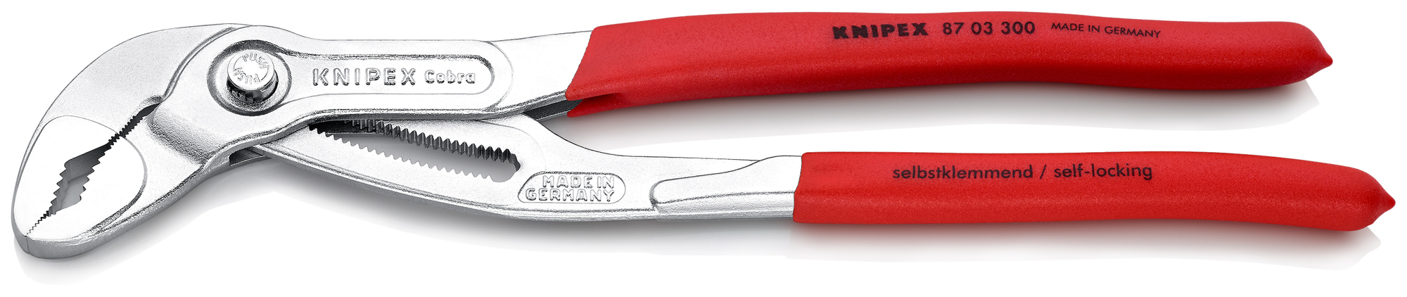 Cobra Water Pump Pliers, 12 in., Plastic Coating
