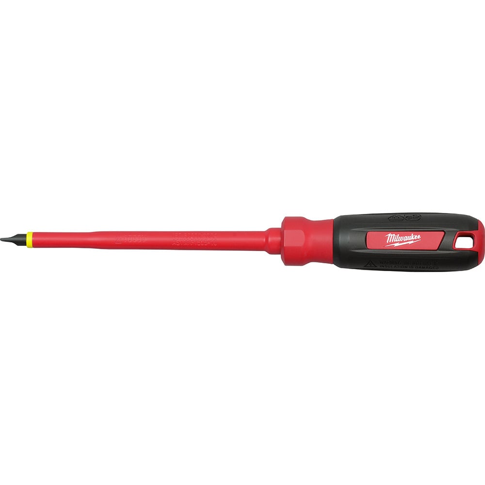 48-22-2221 Screwdriver, 1/4 in Slotted Point, Steel Shank, 6 in OAL, Plastic/Rubber Handle, ASTM F1505-10