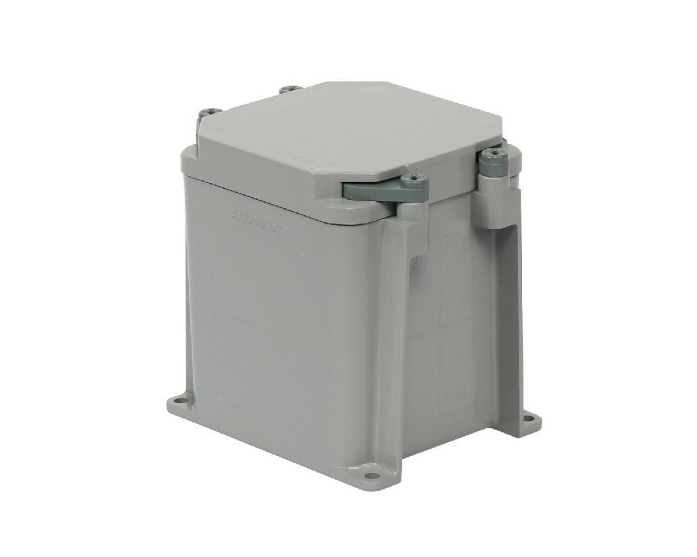 278301 Junction Box, 4 in H x 4 in W x 4 in D, Standard Cover, 1, 2, 3R, 4, 4X, 6, 6P, 12, 13 NEMA Rating, PVC
