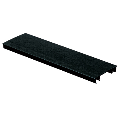 HC3BL6 Type HC Hinged Lead Free Wiring Duct Cover, 6 ft L x 3.39 in W x 0.44 in H, PVC, Black