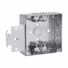 TP454MSB TP Welded Outlet Box, Steel, 22 cu-in Capacity, (8) Knockouts, 4 in H x 4 in W x 1-1/2 in D