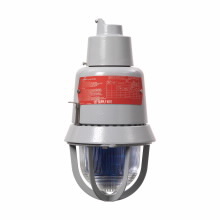 EXR301R/120 Hazard-Gard Explosionproof Rotating Beacon, 120 VAC, Halogen Lamp, 7-1/4 in Dia, Versatile Mount, Red