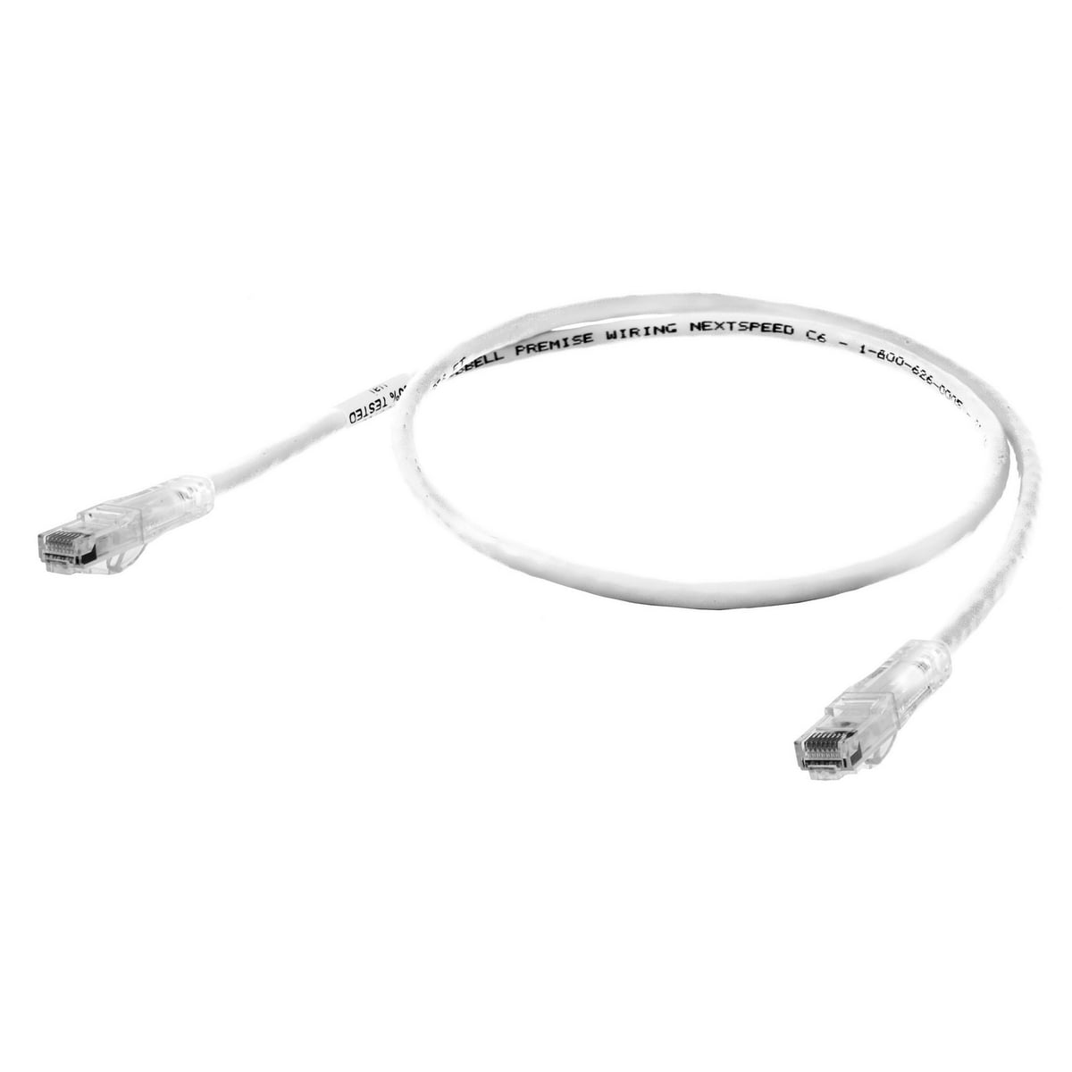 HC6W03 Slim CM Rated Standard Patch Cord, Cat 6, (8) 24 AWG UTP Stranded Copper Conductor, RJ45 Plug Connector, 3 ft L Cord