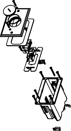 WMFB1KS2N Keystone Floor Box Assembly, Brass, 1 Gangs, 2 Outlets, 3-3/4 in L x 2-1/8 in W x 3-7/8 in D