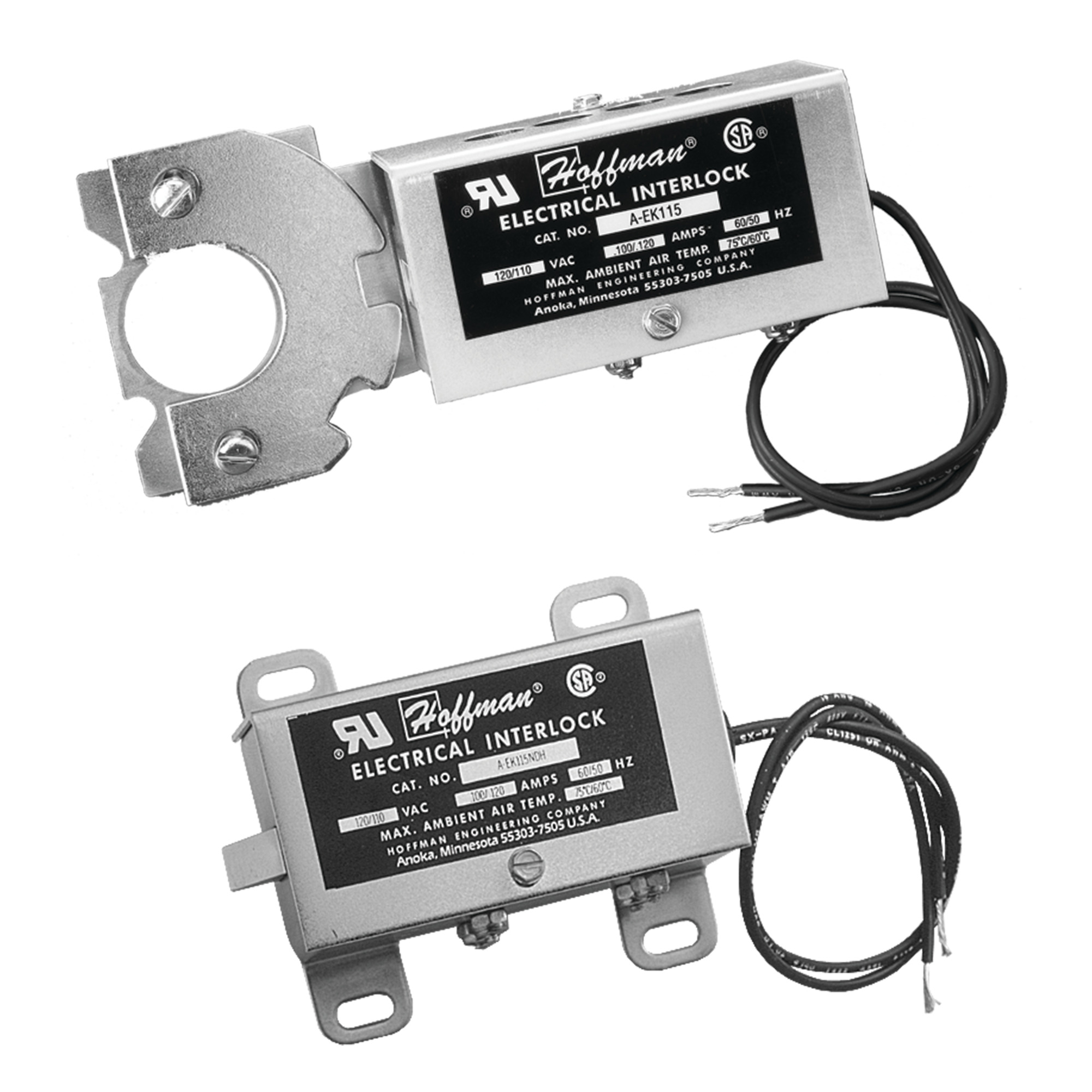 AEK115NDH A80 AEK-NDH Style Electrical Interlock, For Use With NEMA 1/12/4/4X Enclosure and CH/CHAL/CHNF/CHNFSS/CHS Junction Box, 115 V AC, 60 Hz, Steel