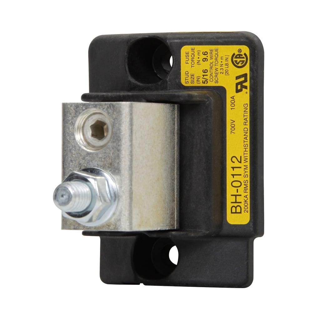 BH-0111 1-Hole Lightweight Modular Fuse Block, 0 to 700 V, 0 to 100 A, 14 to 2/0 AWG Wire