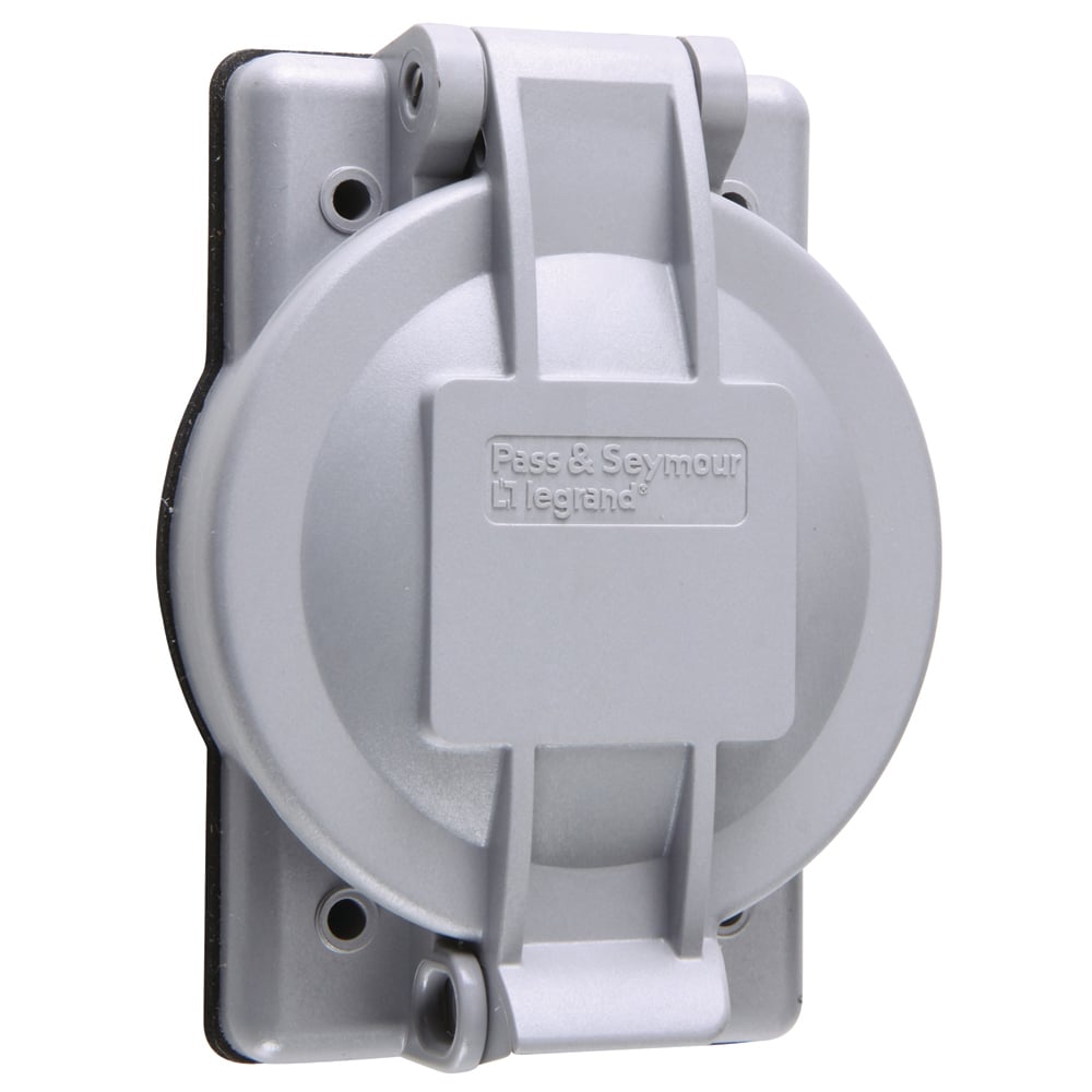 WPG-2 Heavy Duty Weatherproof Lift Cover, 2.32 in Dia, 4.57 in L x 2.85 in W, Thermoplastic