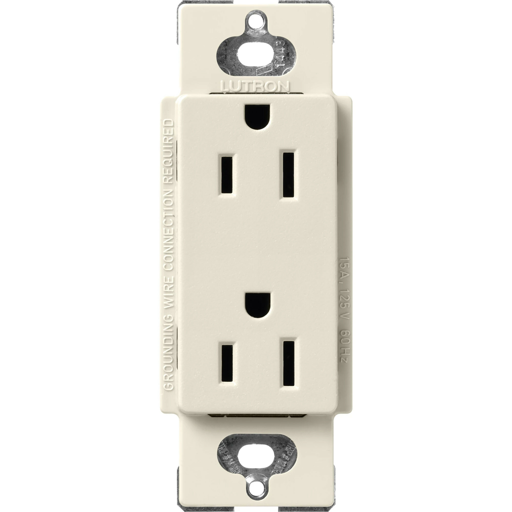 SCR-15-PM Claro Duplex Receptacle, Decorator-Style Outlet, 15 Amp, Satin, Pumice