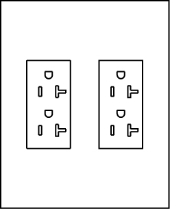 U012010GRP Midwest GE Unmetered Power Outlet Panel, 120 V AC, 20 A, 1 Phase , 14 to 10 AWG Wire, Surface Mount