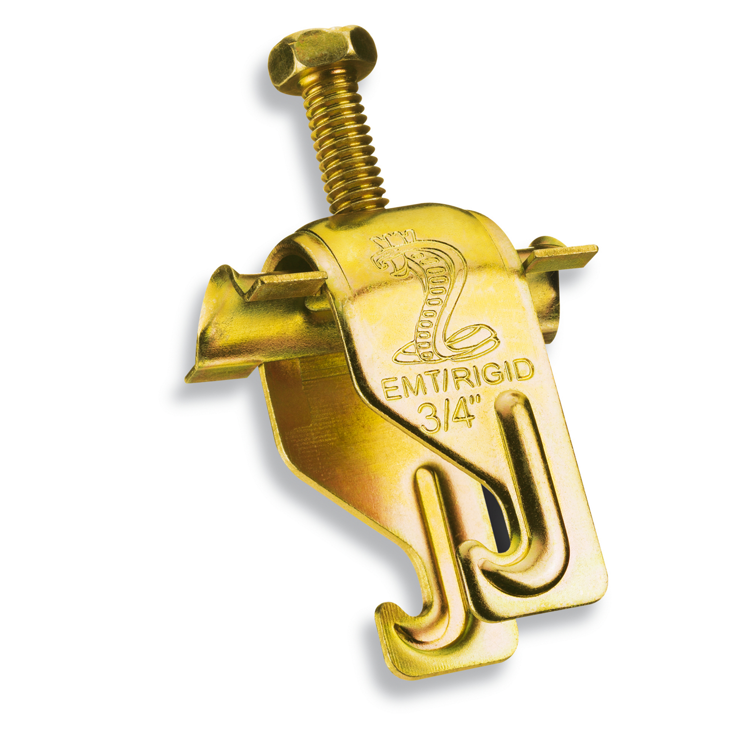 1 inch Steel King Cobra One-Piece Conduit and Pipe Clamp with GoldGalv finish.