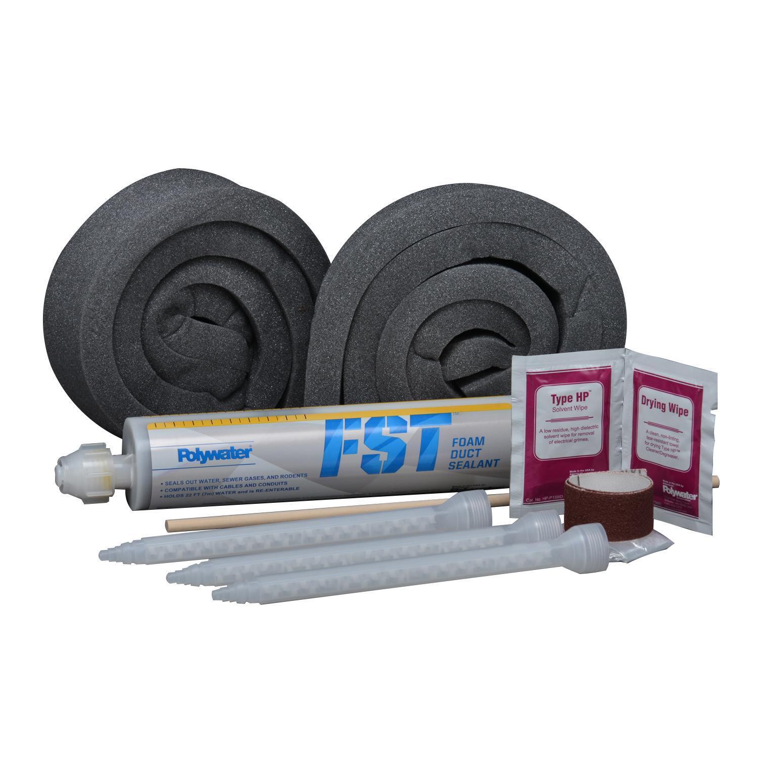 FST-250KIT Foam Duct Sealant Kit, 8.5 oz Tube, Liquid Form, Brown Liquid/Tan Foam, 1.22 at 25 deg C
