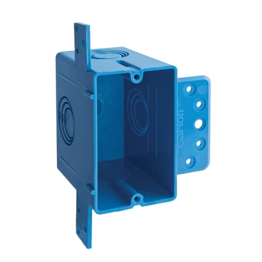 A122-CAR Carlon ENT Outlet Box, PVC, 22 cu-in, 1 Gang, 4 Knockouts, 3.53 in L x 2.1 in W x 3.25 in D