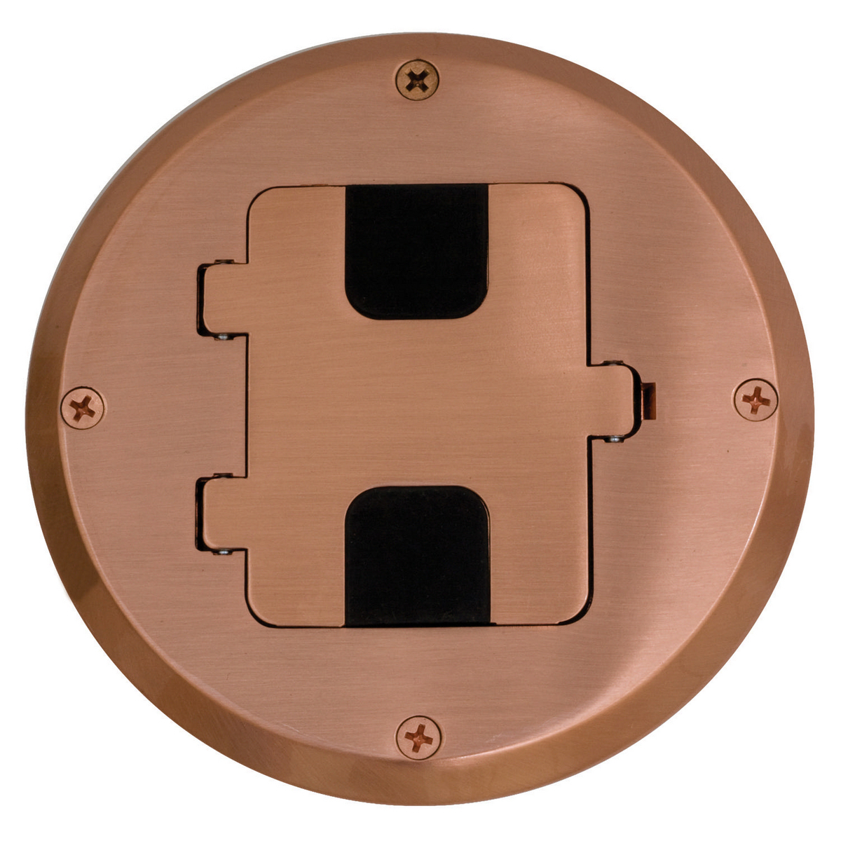 RF515CU RF515 Decorator Duplex Semi-Adjustable Standard Wood Floor Box Kit, Stamped Steel, 28 cu-in Capacity, (6) Knockouts