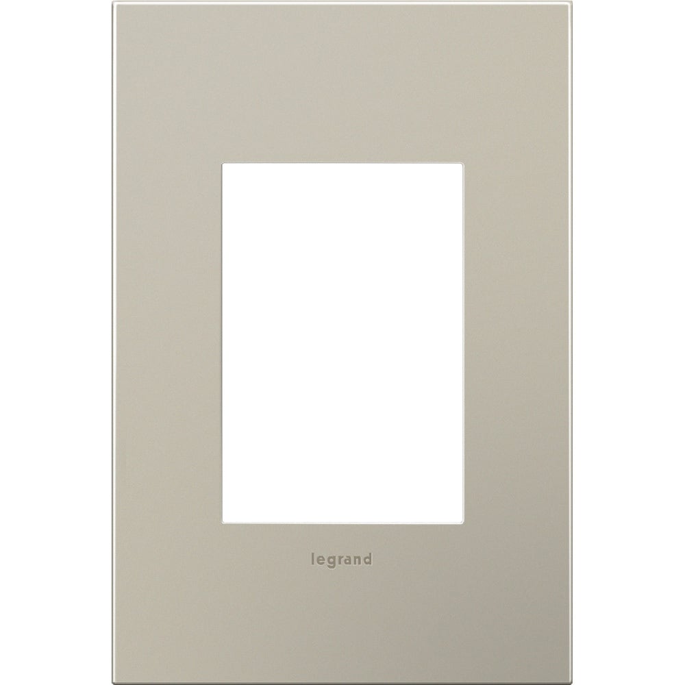 AWC1G2SN4 Adorne 2-Module Designer Wall Plate, 1 Gangs, 3.45 in W x 5.13 in H, Cast Metal