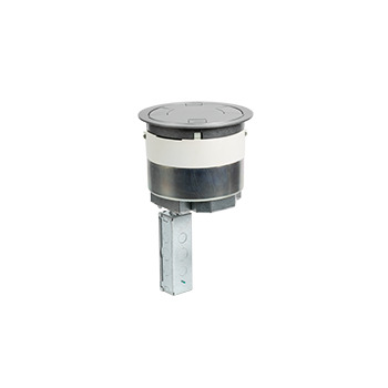 8AT2PAA Evolution 8AT Pre-Wired Recessed Poke-Through Assembly With Flush Style Cover, 8 in Hole, 5 Gangs, Plastic/Steel