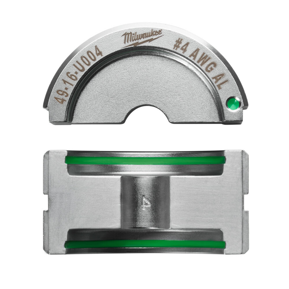 49-16-U004 M18 Force Logic U-Style Crimping Tool Die, 4 AWG Dual Rated Lug/Splice Cable, Aluminum