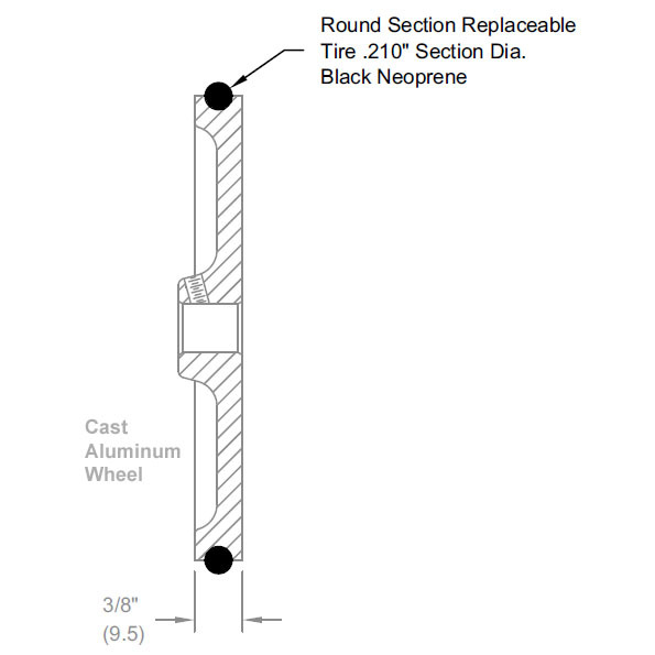 TORF1000 Foot Tire, For Use With WF1000OR Wheel