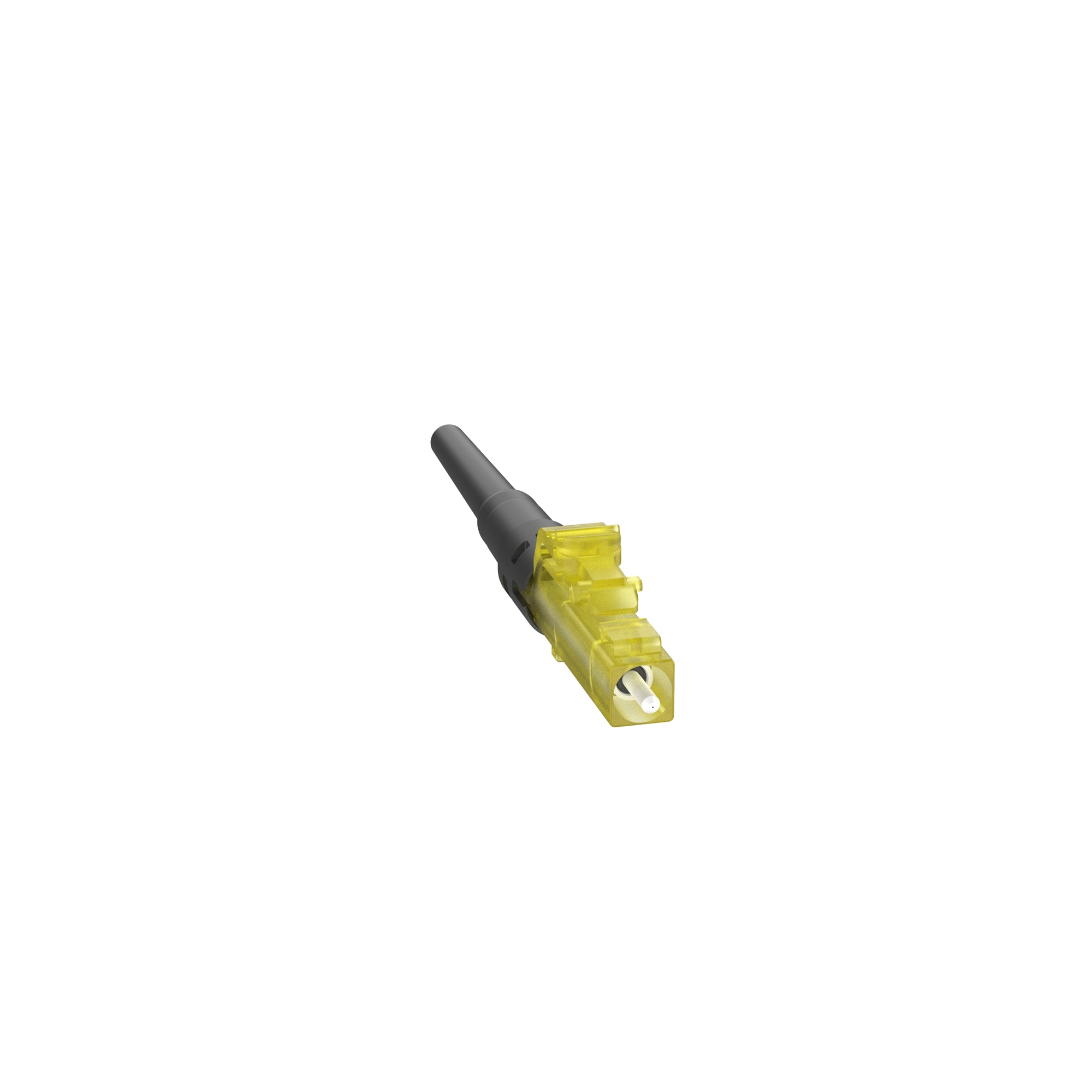 FLCSMC5BLY OptiCam Keyed Pre-Polished Fiber Optic Connector, LC Simplex Connector, OM2 50/125 um Multi-Mode Fiber, 900 um Tight Buffered Fiber, Zirconia Ceramic Ferrule