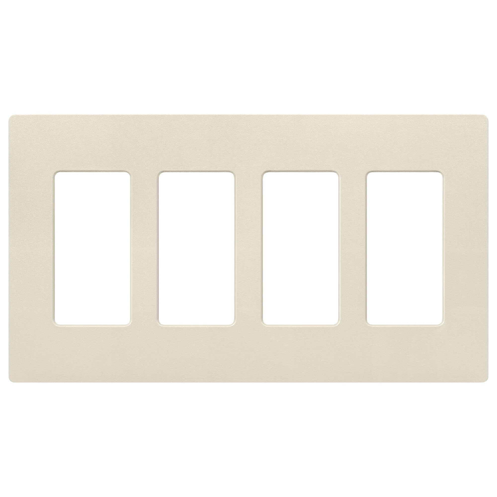 SC-4-PM Claro Wall Plate for Decorator-Style Dimmers, Switches, and Outlets, 4 Gang, Satin, Pumice