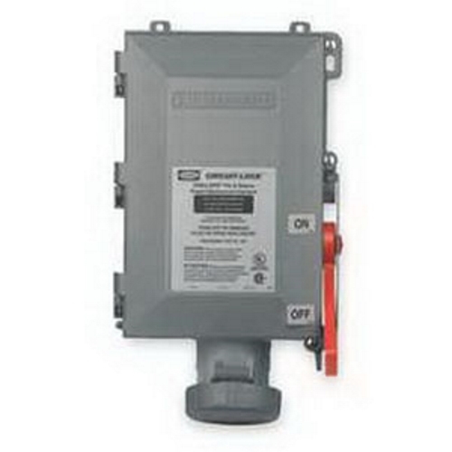 WSRD6352N4SD Powertite Fused Interlocked Receptacle With Enclosed Disconnect Switch, 600 V AC/250 V DC, 60 A, 4 Poles, 3 Wires