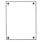 14 gauge steel white back panel, 14.75 Inches x 12.88 Inches
