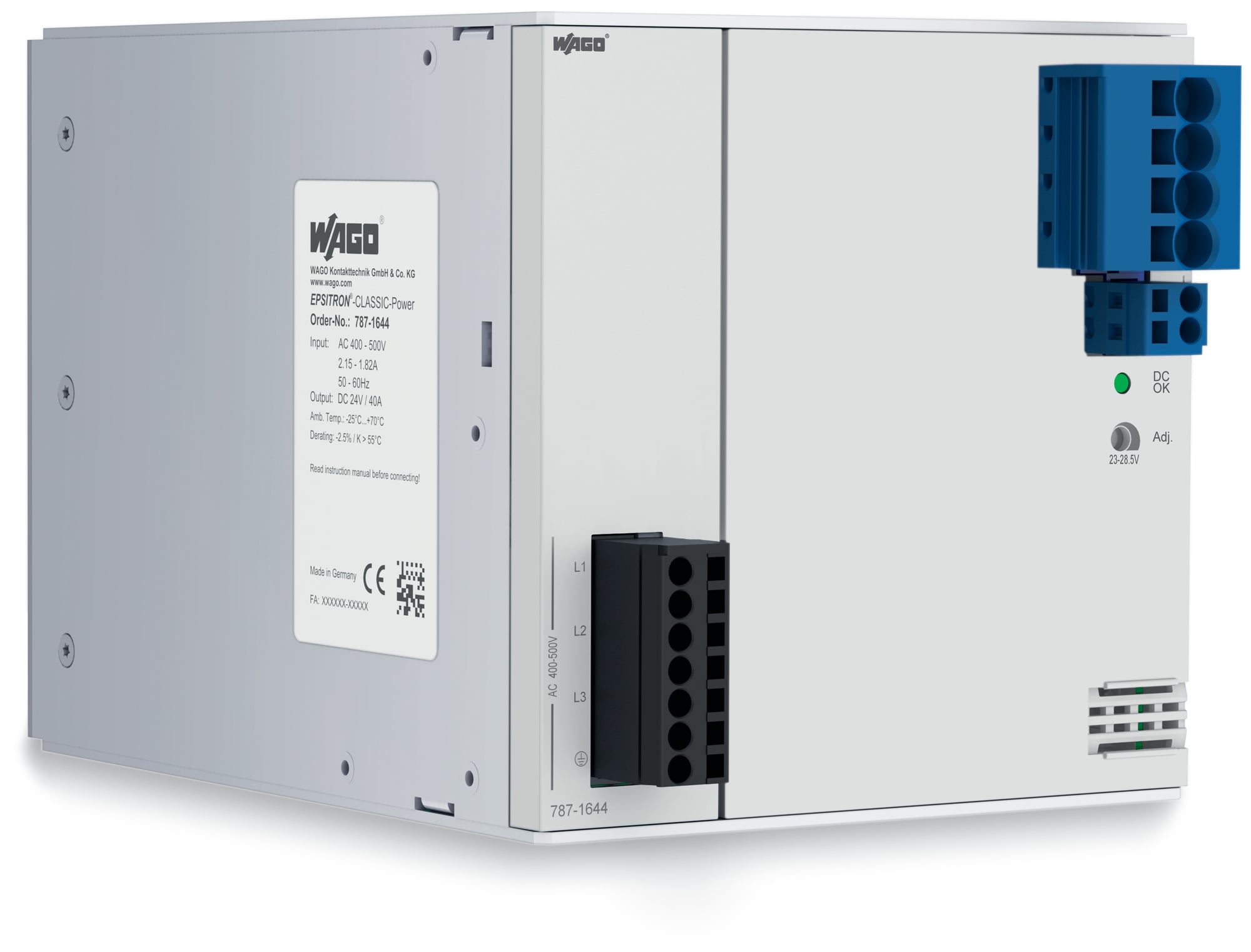 787-1644 787 Switched Mode Power Supply, 24 V DC, 40 A