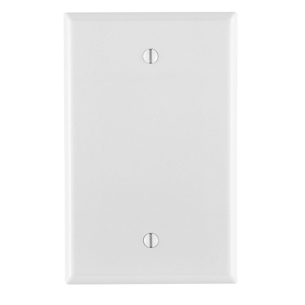 80514-W Midway Size Blank Wall Plate, 1 Gangs, 3-1/8 in W x 4-7/8 in H, Thermoset Plastic, White