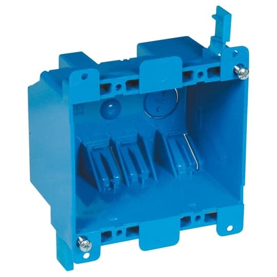 B225R-UPC Carlon Old Work Outlet Box, PVC, 25 cu-in Capacity, 2 Gangs, 3-15/16 in L x 3-1/8 in W x 2-3/4 in D