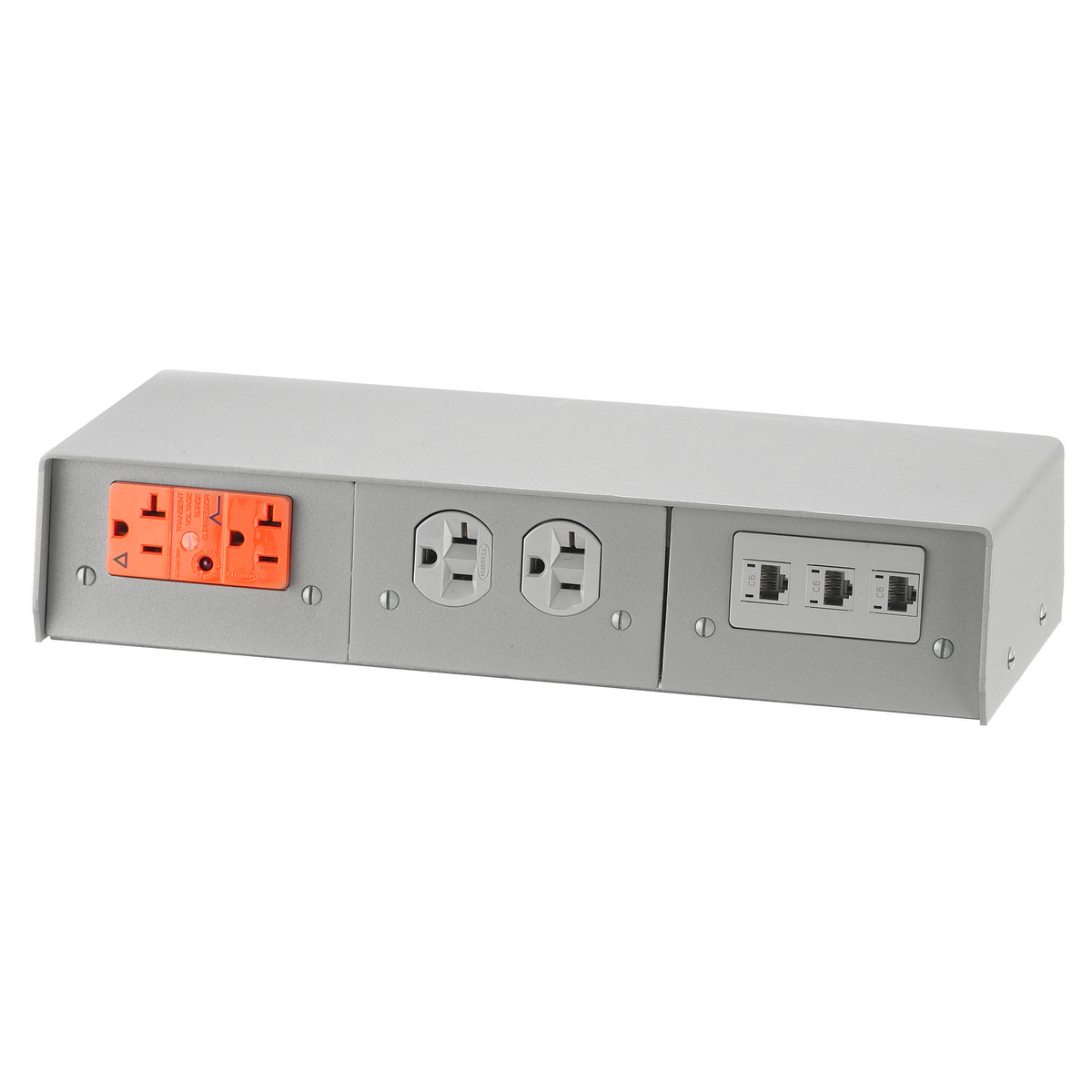 FR680GYA 6-Gang Standard Sized Frpt Pedestal, For Use With PT27A/PT7XC Fire Rated Poke Through, Composite