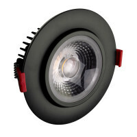 DGD411203KRDBK 4 in Aperture Dimmable Recessed LED Downlight, LED Lamp, 11.6 W Fixture, 120 V AC, Cast Aluminum Housing