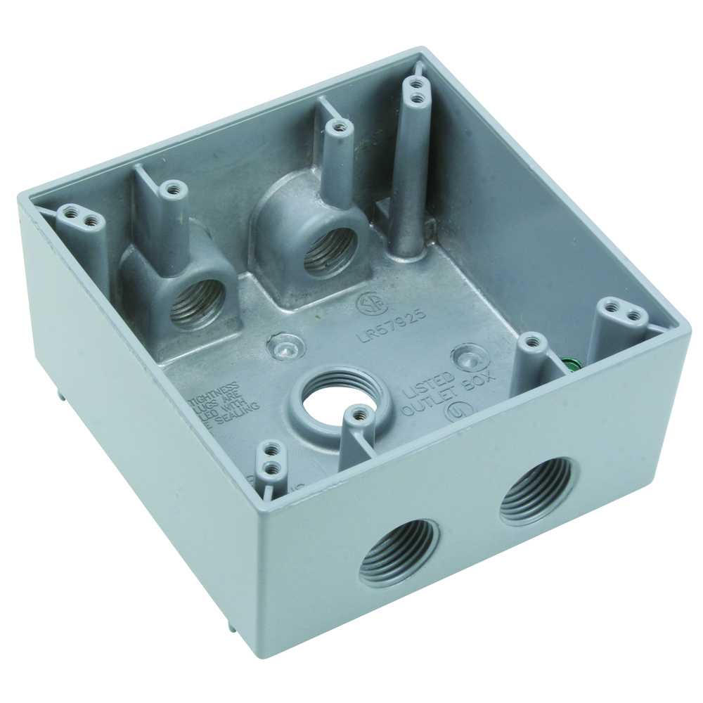 WPB252 Weatherproof Two Gang Box, Gray